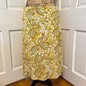 Multiples Paisley knit skirt Sz Lg